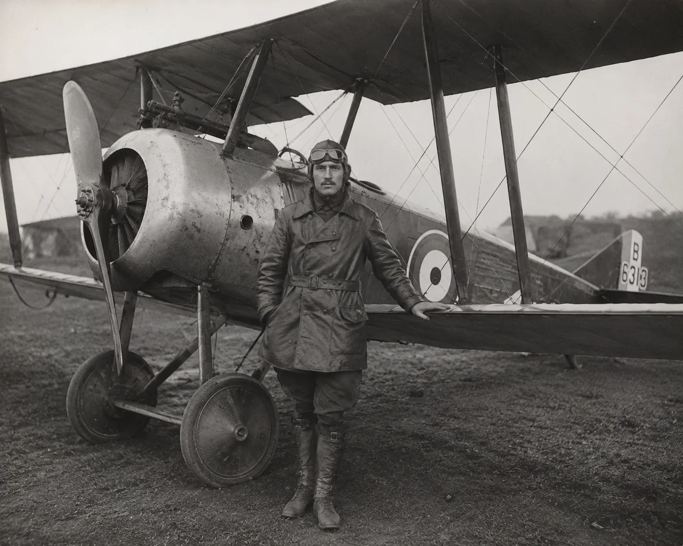 WWI pilot portrait